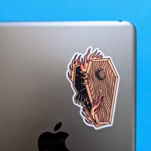 Monster Coffin sticker | Tattoo Sticker, Cool Sticker, Laptop Sticker, Aesthetic