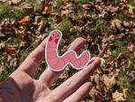 Happy Lil Worm Sticker | cute sticker, vinyl sticker, laptop decal | sticker for hydro flask, laptop, phone, kindle, planner