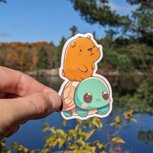 Capybara & The Turtle Sticker | Capybara sticker, Friendship, Gift, Vinyl Laptop Decal