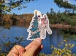 Sorta Merry, Sorta Scary | Funny Christmas Sticker, Skeleton Sticker, Xmas Sticker,