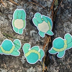 Yoga Turtle Sticker Pack | Cute Stickers, Yoga Stickers, Vinyl Stickers, Gift