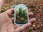 Botanical Plant Terrarium Sticker - Plant Sticker for Green Thumb Nature Lovers