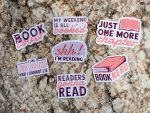 Bookish Themed Sticker Pack #2 -  Set of 7 Book Lover Stickers