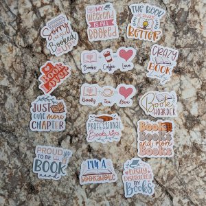 Bookish Themed Sticker Pack #1 -  Set of 14 Book Lover Stickers