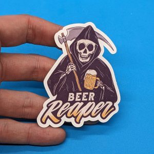 Beer Reaper Sticker - Funny Grim Reaper Decal for laptops, waterbottles, hydroflask