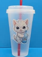 Stay Hydrated Cat Sticker - Cute Hydration Reminder Sticker for kindles, laptops, water bottles