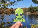 Alien Attitude Sticker - Alien Sticker, Laptop Sticker, Kindle Sticker
