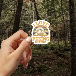 I Love Peeing Outside | Funny Sticker, Camping Sticker, Vinyl Sticker