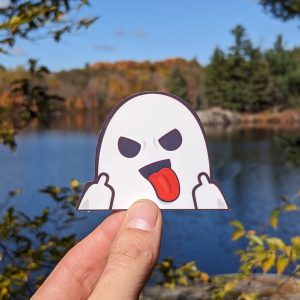 Ghost Attitude Sticker - Ghost Sticker, Laptop Sticker, Kindle Sticker, Car Decal