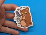 What you lookin' at sticker - Cute Funny Animal Sticker