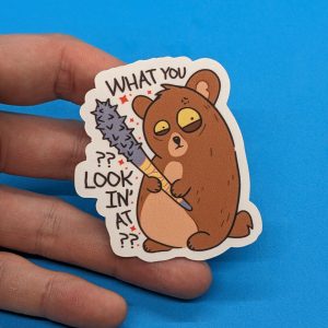 What you lookin' at sticker - Cute Funny Animal Sticker