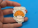 Porto-Hello Sticker - Funny Portabello Mushroom Vinyl Sticker
