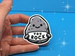 You Rock | Cute Rock sticker - Glossy Vinyl Decal for Laptops, Phones, Kindles, Notebooks, Waterbottles