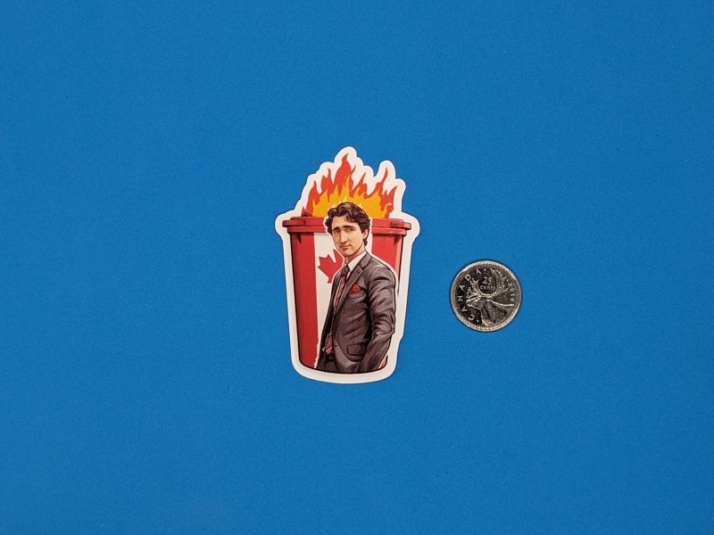 Justin Trudeau Must Go Sticker Pack - Dumpster Fire Collection, Canada Stickers - Image 4