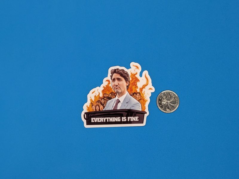 Justin Trudeau Must Go Sticker Pack - Dumpster Fire Collection, Canada Stickers - Image 2