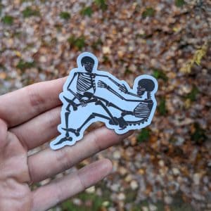 JIu-Jitsu Skeletons Sticker - Vinyl BJJ Sticker For Laptops, Waterbottles, Notebooks