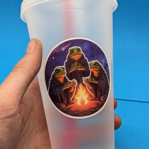 Mystical Frog Seance Vinyl Sticker - Great for laptops, kindles, waterbottles, notebooks