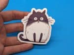 Overthinking Cat Sticker - Cute Decal for Laptops, Waterbottles, Notebooks