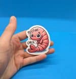 Funny Shrimp Sticker | Vinyl Glossy | Waterproof | Funny | Cute Kawaii for Bullet Journal Planner Laptop Water Bottle | Stationery