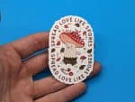 Spread Love - Cute Cottagecore Mushroom Vinyl Sticker for Laptops, Notebooks, waterbottles