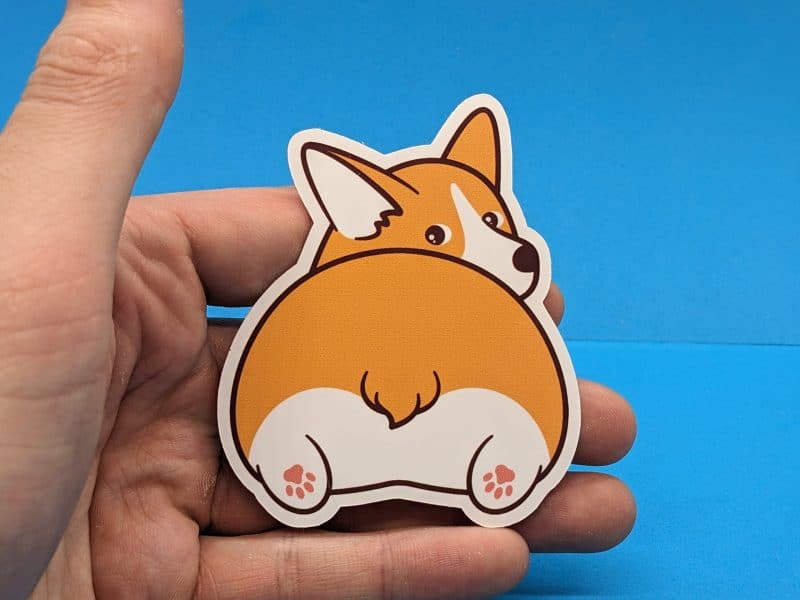 Adorable Peek-A-Boo Corgi Sticker - Cute Corgi Butt Vinyl Decal for Corgi Lovers