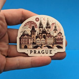 Prague Travel Sticker // Czech Republic Decal for suitcase, laptop, car or water bottle, luggage tag, travel gift