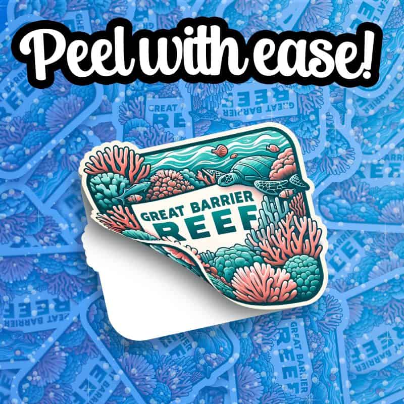 Great Barrier Reef Travel Sticker // Coral Reef Decal for suitcase, laptop, car or water bottle, luggage tag, travel gift - Image 4