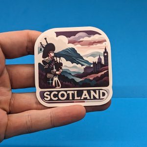 Scotland Travel Sticker // Scottish Decal for suitcase, laptop, car or water bottle, luggage tag, travel gift