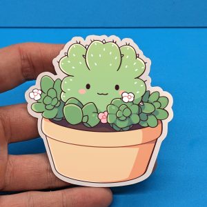 Botanical Succulent Sticker // Cute Kawaii Botany Growth decal for Laptops, Hydro flasks, Phones
