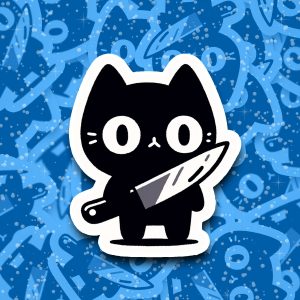 Menace Kitty Sticker / Cat Sticker / Vinyl Sticker / Journaling / Scrapbooking / Hydroflask Sticker / Cat Lover Gift