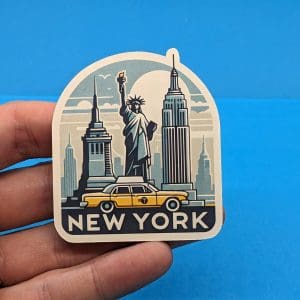 New York Travel Sticker // New York Decal for suitcase, laptop, car or water bottle, luggage tag, travel gift