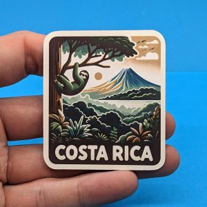 Costa Rica Travel Sticker // Decal for suitcase, laptop, car or water bottle, luggage tag, travel gift