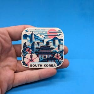 South Korea Travel Sticker // South Korean Decal for suitcase, laptop, car or water bottle, luggage tag, travel gift
