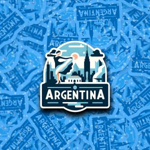 Argentina Travel Sticker // Decal for suitcase, laptop, car or water bottle, luggage tag, travel gift