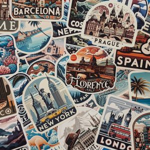 Travel Destination Sticker Pack | 30+ Travel Suitcase Luggage Tag Decals