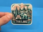 Thailand Travel Sticker // Decal for suitcase, laptop, car or water bottle, luggage tag, travel gift