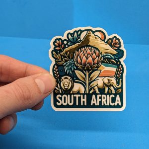 South Africa Travel Sticker // Decal for suitcase, laptop, car or water bottle, luggage tag, travel gift