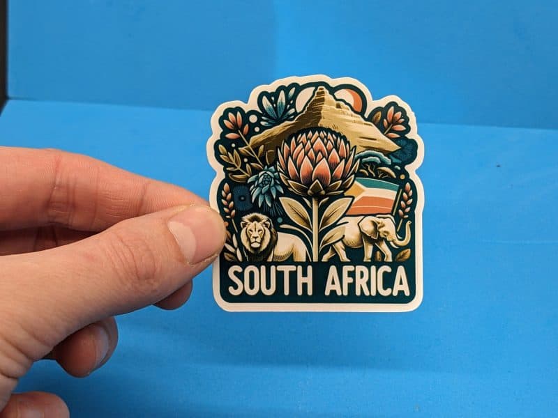 South Africa Travel Sticker // Decal for suitcase, laptop, car or water bottle, luggage tag, travel gift