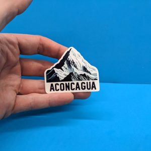 Aconcagua Mountain Summit Travel Sticker // Decal for suitcase, laptop, car or water bottle, luggage tag, travel gift
