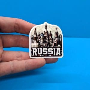Russia Travel Sticker // Russian Decal for suitcase, laptop, car or water bottle, luggage tag, travel gift