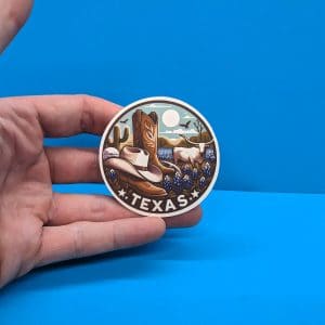 Texas Travel Sticker // Texan Decal for suitcase, laptop, car or water bottle, luggage tag, travel gift