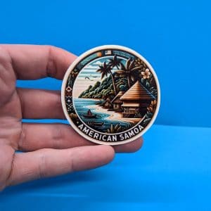 American Samoa Travel Sticker // Decal for suitcase, laptop, car or water bottle, luggage tag, travel gift