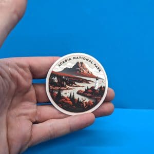 Acadia National Park Travel Sticker // Maine Decal for suitcase, laptop, car or water bottle, luggage tag, travel gift