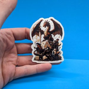 Dungeons & Dragons Sticker | D20 Decal for Laptops, Phones, Water bottles