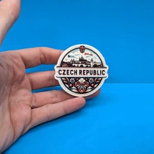 Czech Republic Travel Sticker // Czechia Decal for suitcase, laptop, car or water bottle, luggage tag, travel gift