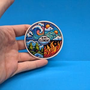 In My Element Sticker //  Nature & Elements Outdoors Decal for Laptops, Water Bottles, Phones, Hydro Flasks, Journals