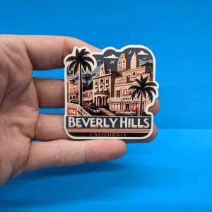 Beverly Hills Travel Sticker // California Decal for suitcase, laptop, car or water bottle, luggage tag, travel gift