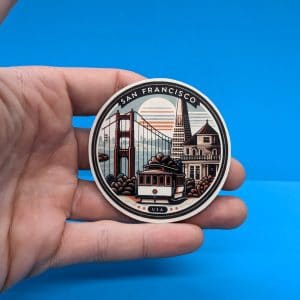 San Francisco Travel Sticker // USA State Decal for suitcase, laptop, car or water bottle, luggage tag, travel gift