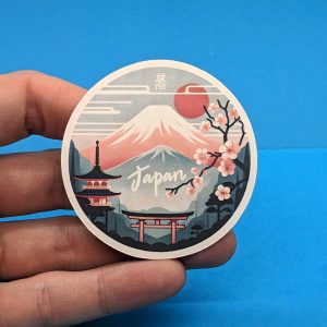 Japan Travel sticker // Decal for suitcase, laptop, car or water bottle, luggage tag, travel gift