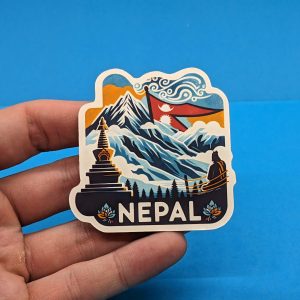 Nepal Travel Sticker // South Asia Decal for suitcase, laptop, car or water bottle, luggage tag, travel gift